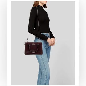 Kate Spade burgandy aubergine patent leather bag
